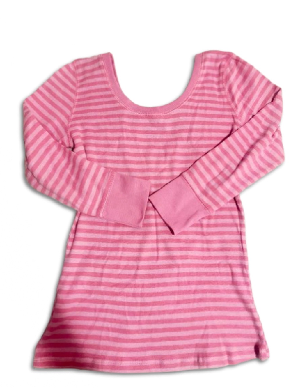 2000s Pink Striped Quarter Sleeve Top - Picture 2 of 3